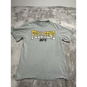 UFC x Full Send T-Shirt Men's Size Small Heather Gray Short Sleeve Crew Neck EUC